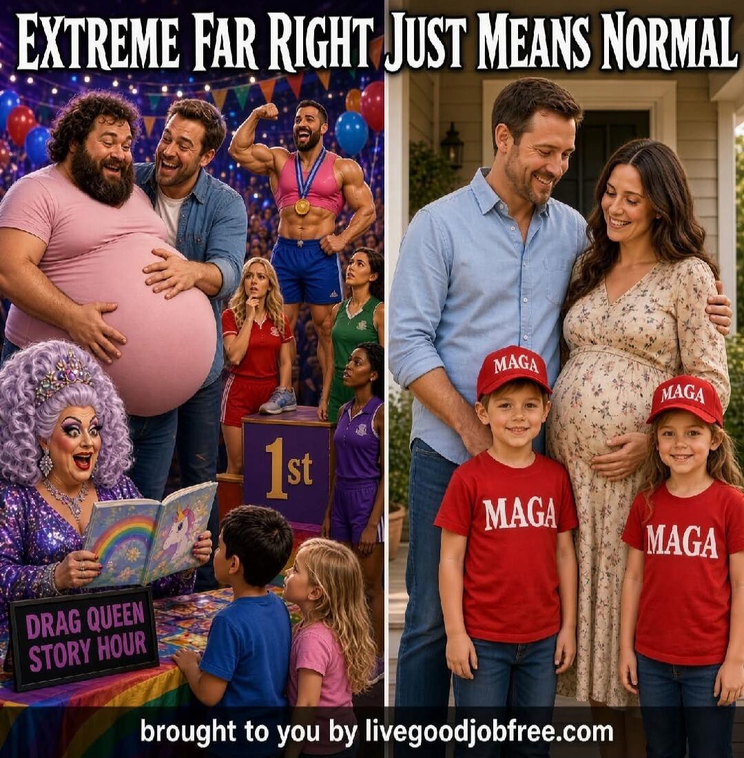 EXTREME FAR RIGHT JUST MEANS NORMAL. DRAG QUEEN STORY HOUR. 1st. brought to you by livegoodjobfree.com
