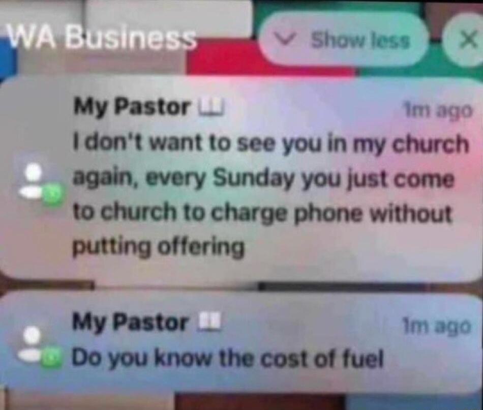 My Pastor _ m ago I dont want to see you in my church again every Sunday you just come to church to charge phone without putting offering _ My Pastor m ag uoywmu g