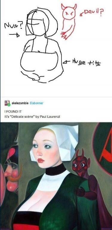 Nun? Devil? Huge tits. I FOUND IT. It's 
