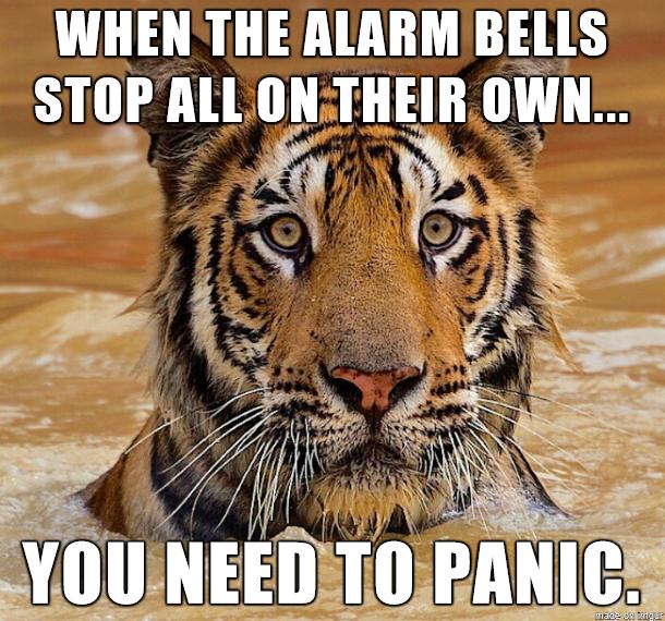 WHEN THE ALARM BELLS STOP ALLONTHEIR OWN