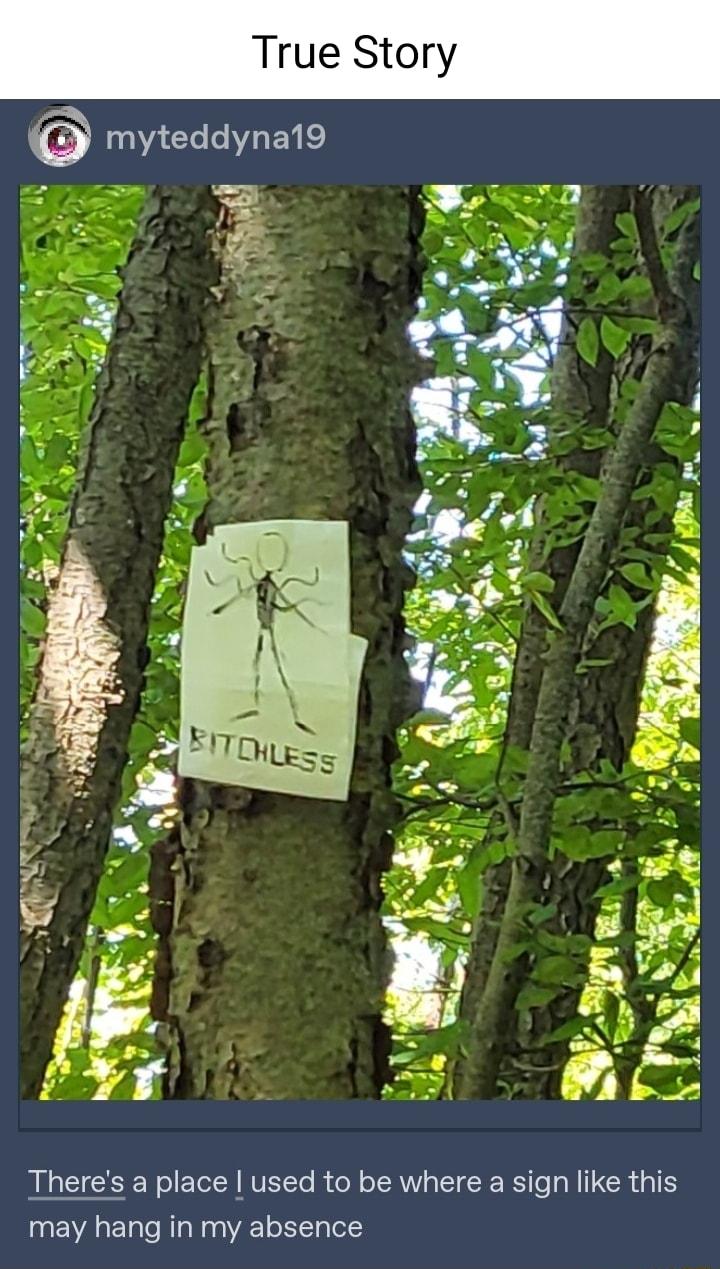 Theres a place used to be where a sign like this may hang in my absence