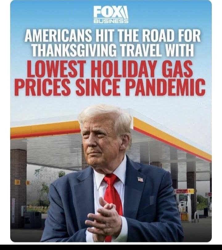 FOX BUSINESS
AMERICANS HIT THE ROAD FOR THANKSGIVING TRAVEL WITH LOWEST HOLIDAY GAS PRICES SINCE PANDEMIC