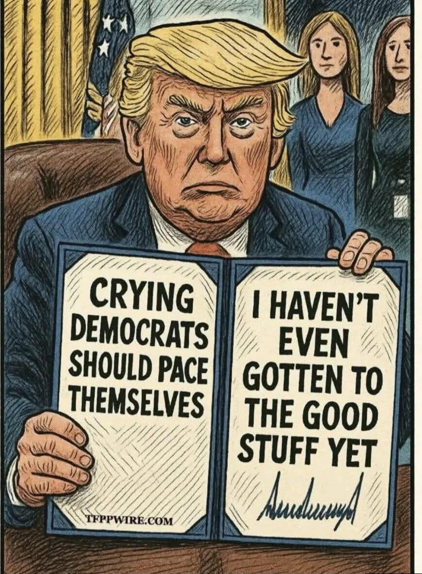 CRYING DEMOCRATS SHOULD PACE THEMSELVES
I HAVEN'T EVEN GOTTEN TO THE GOOD STUFF YET