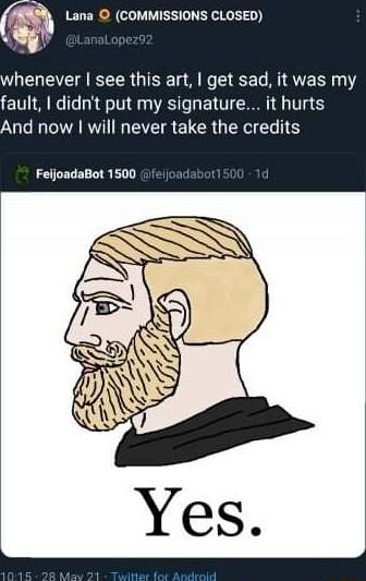 Q Lana O COMMISSIONS CLOSED whenever see this art get sad it was my fault didnt put my signature it hurts And now will never take the credits FeijoadaBot 1500