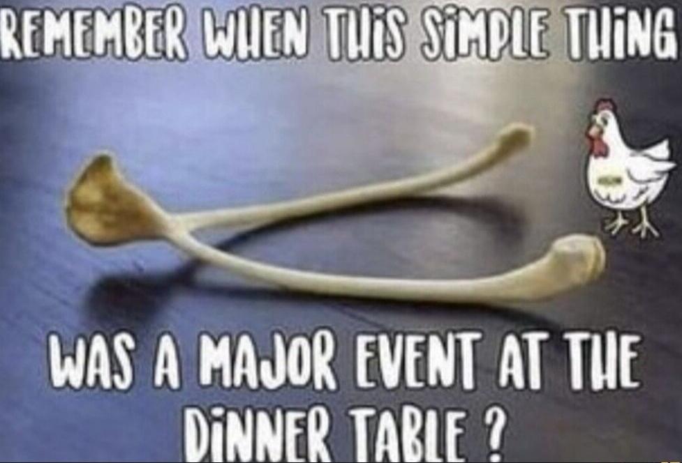 REMEMBER WHEN THIS SIMPLE THING WAS A MAJOR EVENT AT THE DINNER TABLE?