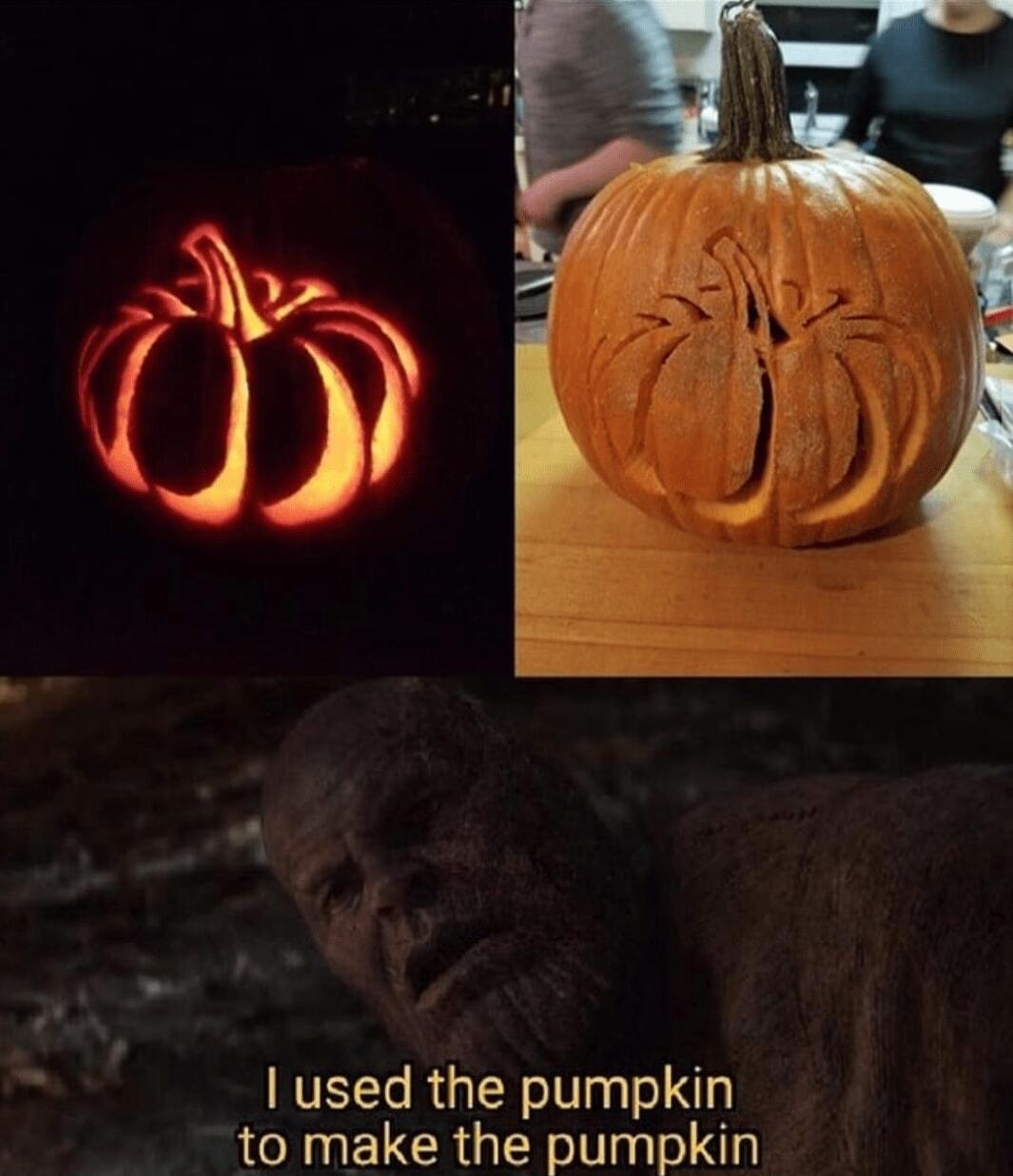 used the pumpkin to make the pumpkin