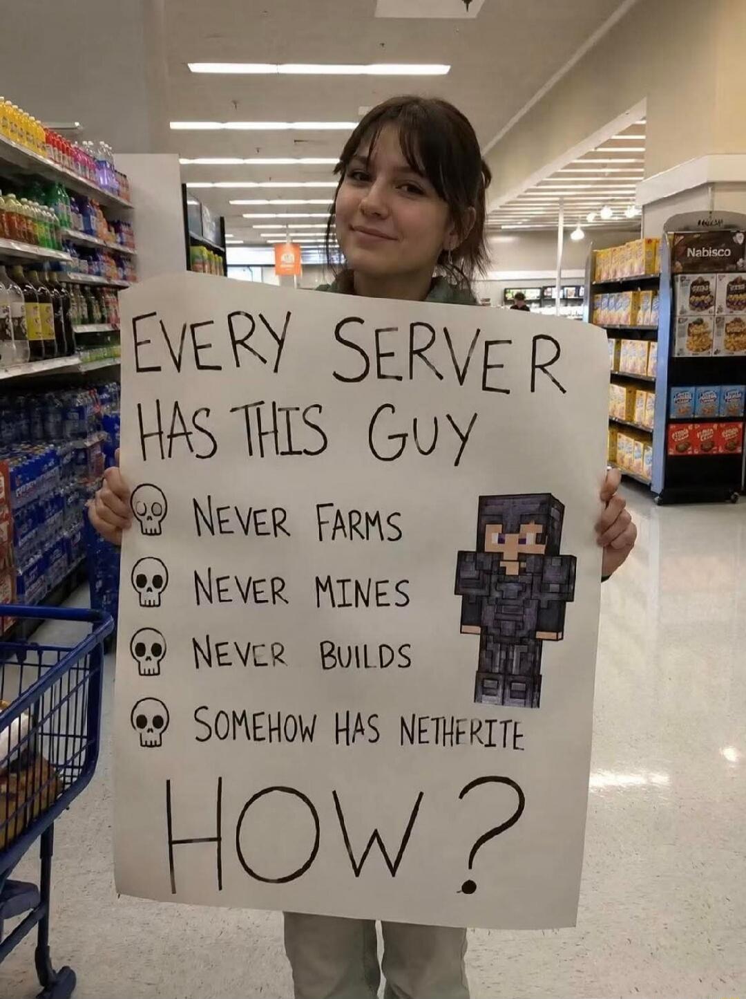EVERY SERVER HAS THIS GUY. NEVER FARMS. NEVER MINES. NEVER BUILDS. SOMEHOW HAS NETHERITE. HOW?