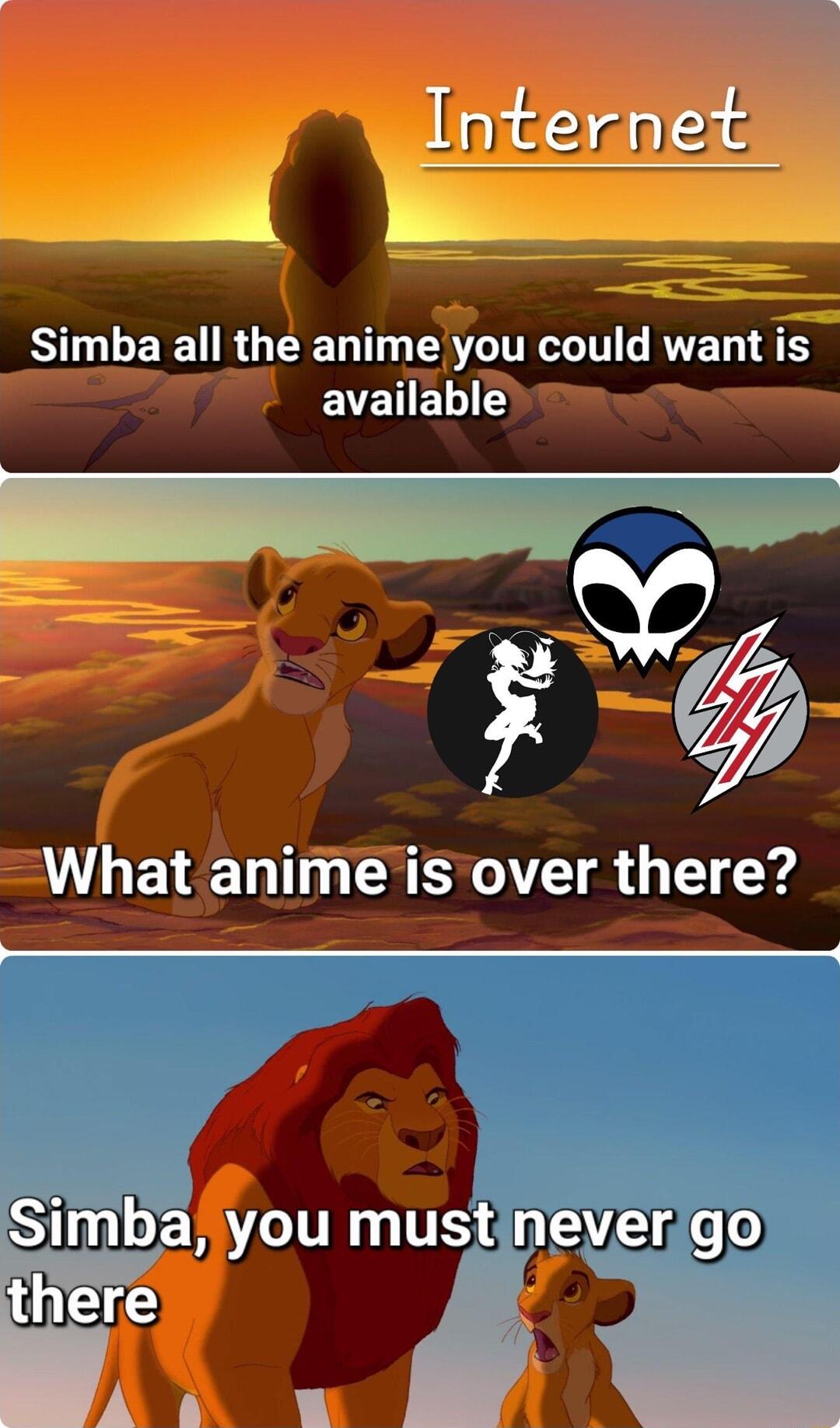 Simba all the anime y you could want is PR e W available e