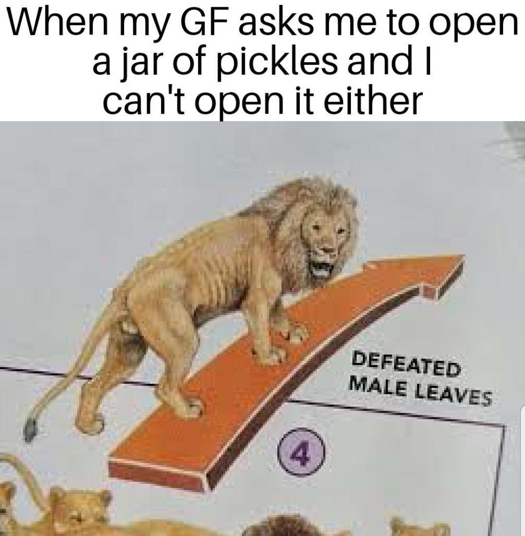 When my GF asks me to open a jar of pickles and cant open it either