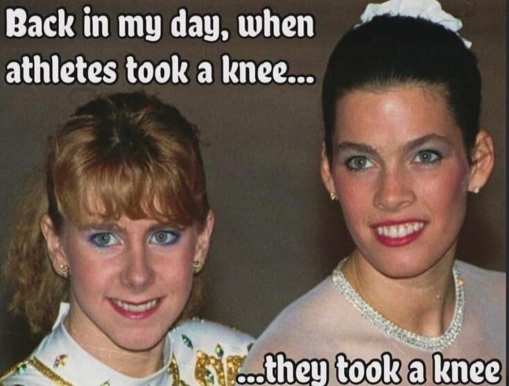 Back in my day, when athletes took a knee... ...they took a knee