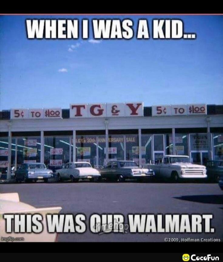WHEN I WAS A KID... THIS WAS OUR WALMART. TG & Y. 5¢ TO $100. TG&Y's 30th ANNIVERSARY SALE.