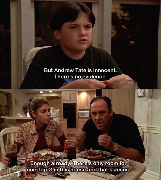 e But Andrew Tate is innocent Theres n