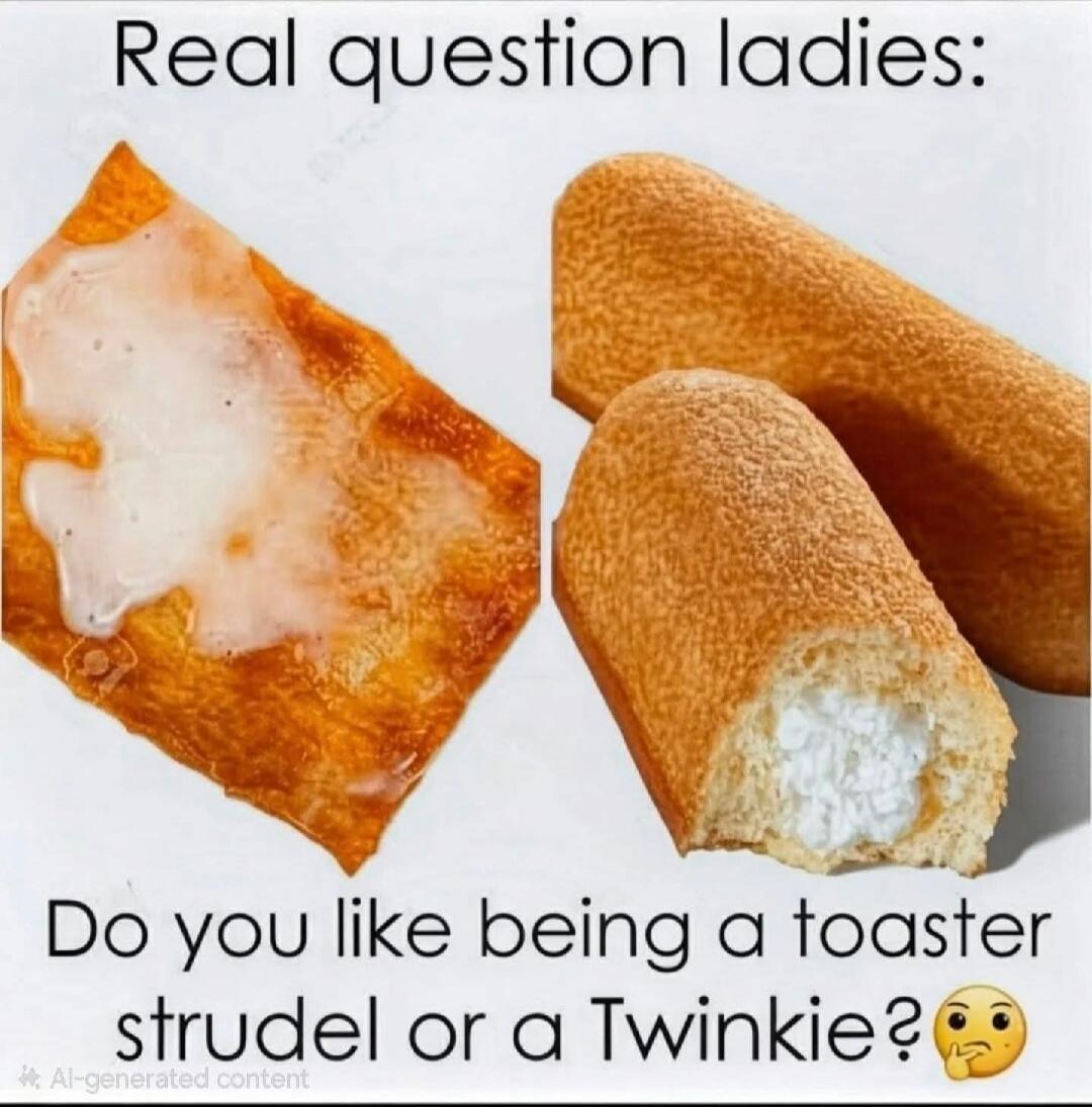 Real question ladies: Do you like being a toaster strudel or a Twinkie?