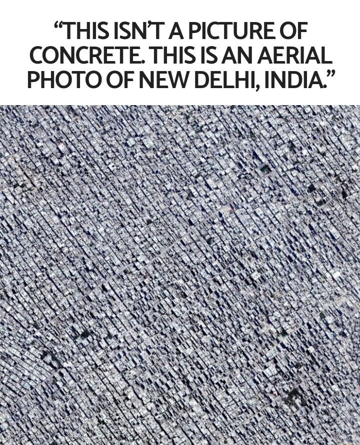 THISISNT A PICTURE OF CONCRETE THIS IS AN AERIAL PHOTO OF NEW DELHI INDIA