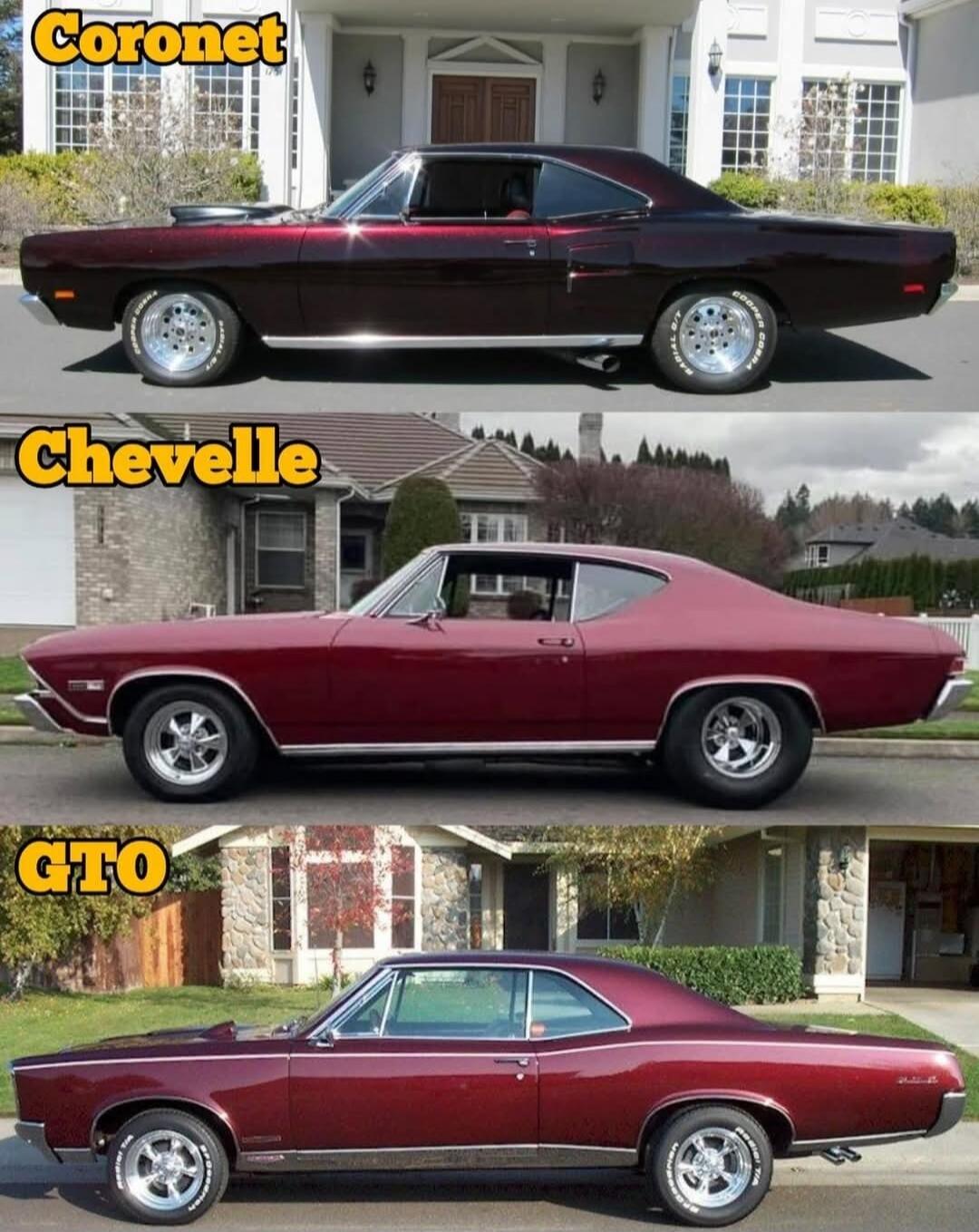 Coronet
Chevelle
GTO