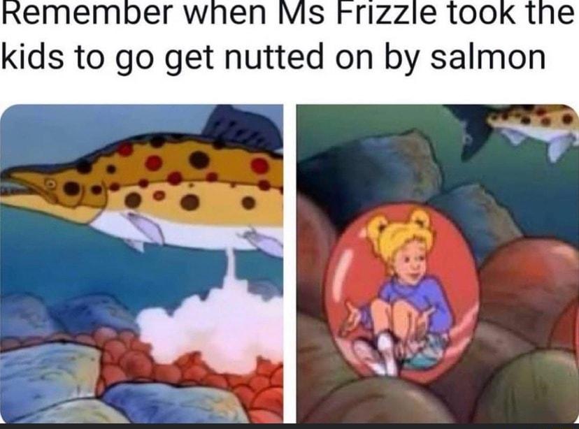 kids to go get nutted on by salmon