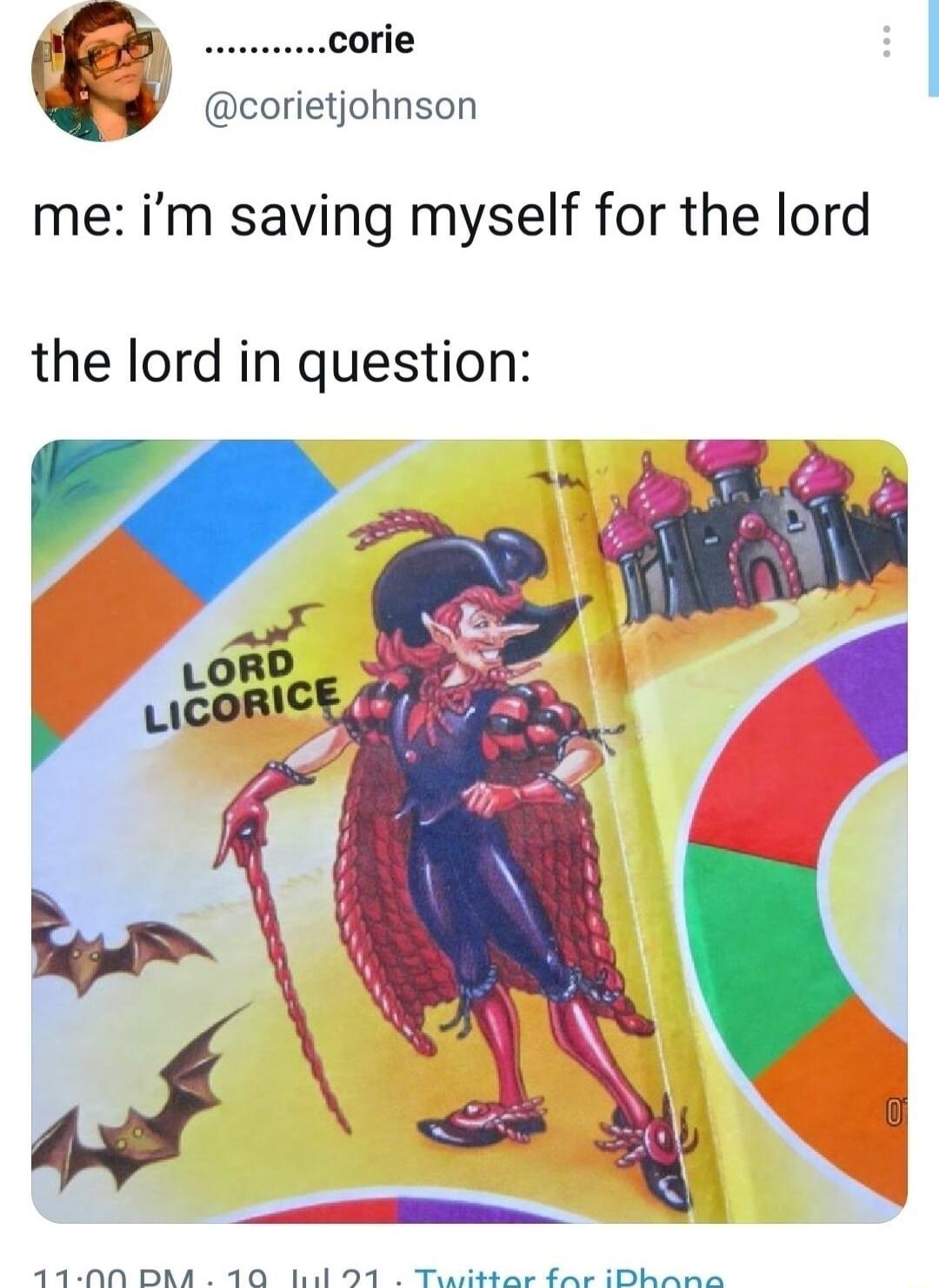 corie y corietjohnson me im saving myself for the lord the lord in question AN TR A8 O ks s B