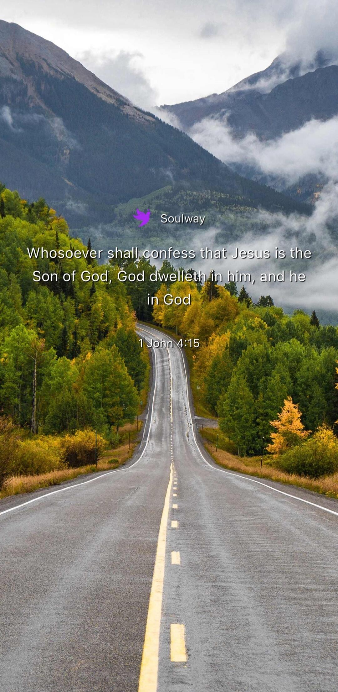 Soulway Whosoever shall confess that Jesus is the Son of God, God dwelleth in him, and he in God 1 John 4:15