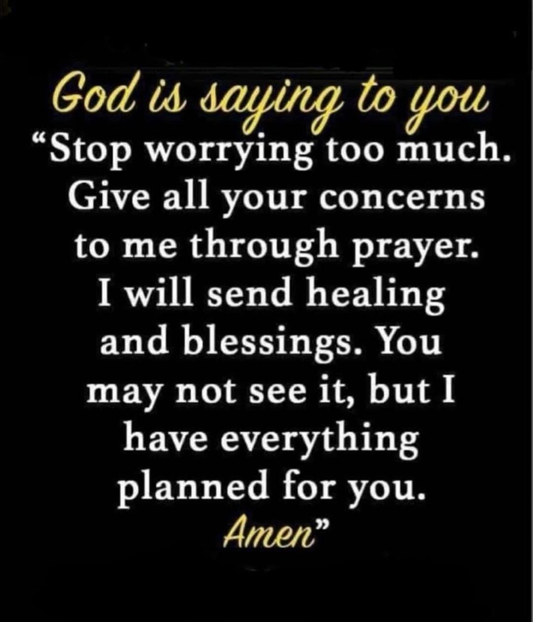 God is saying to you 