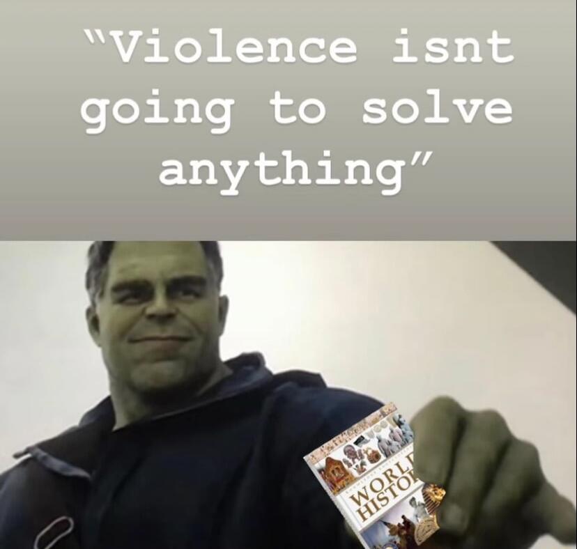 Violence isn't going to solve anything