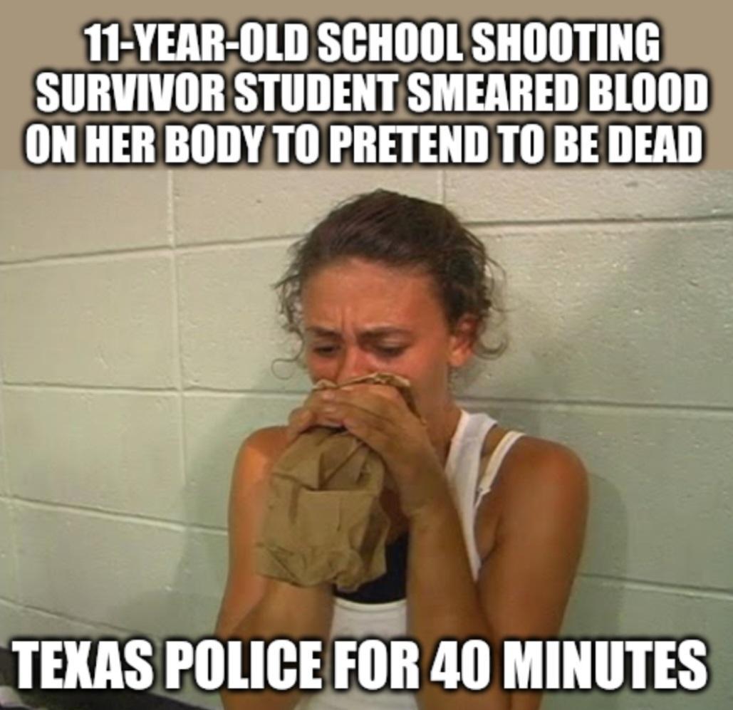 SURVIVOR STUDENTSMEARED BLOOD ettt e ON HER BODYTO PRETEND T0 BE DEAD