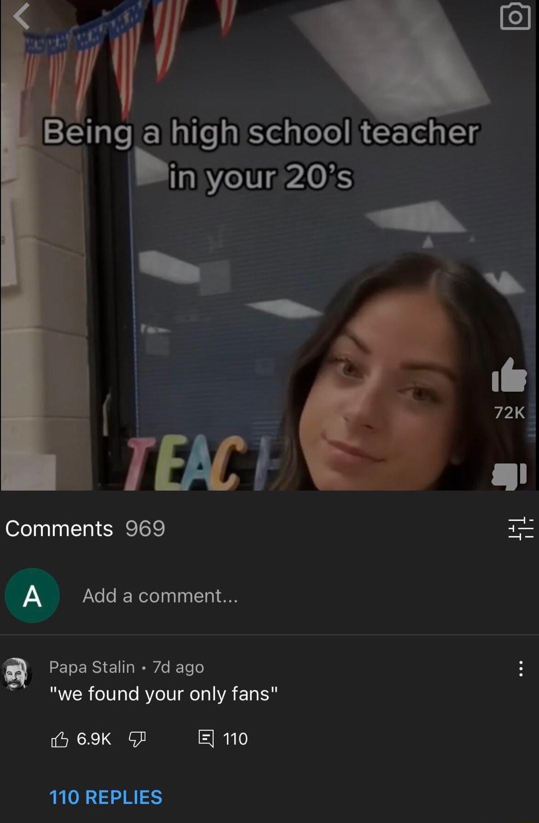 Comments 969 o q Papa Stalin 7d ago we found your only fans 5 69K GF E 1o 110 REPLIES