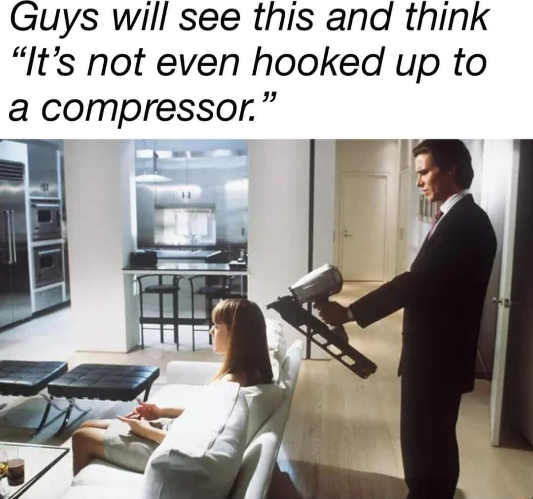 Guys will see this and think Its not even hooked up to a compressor i 45 e