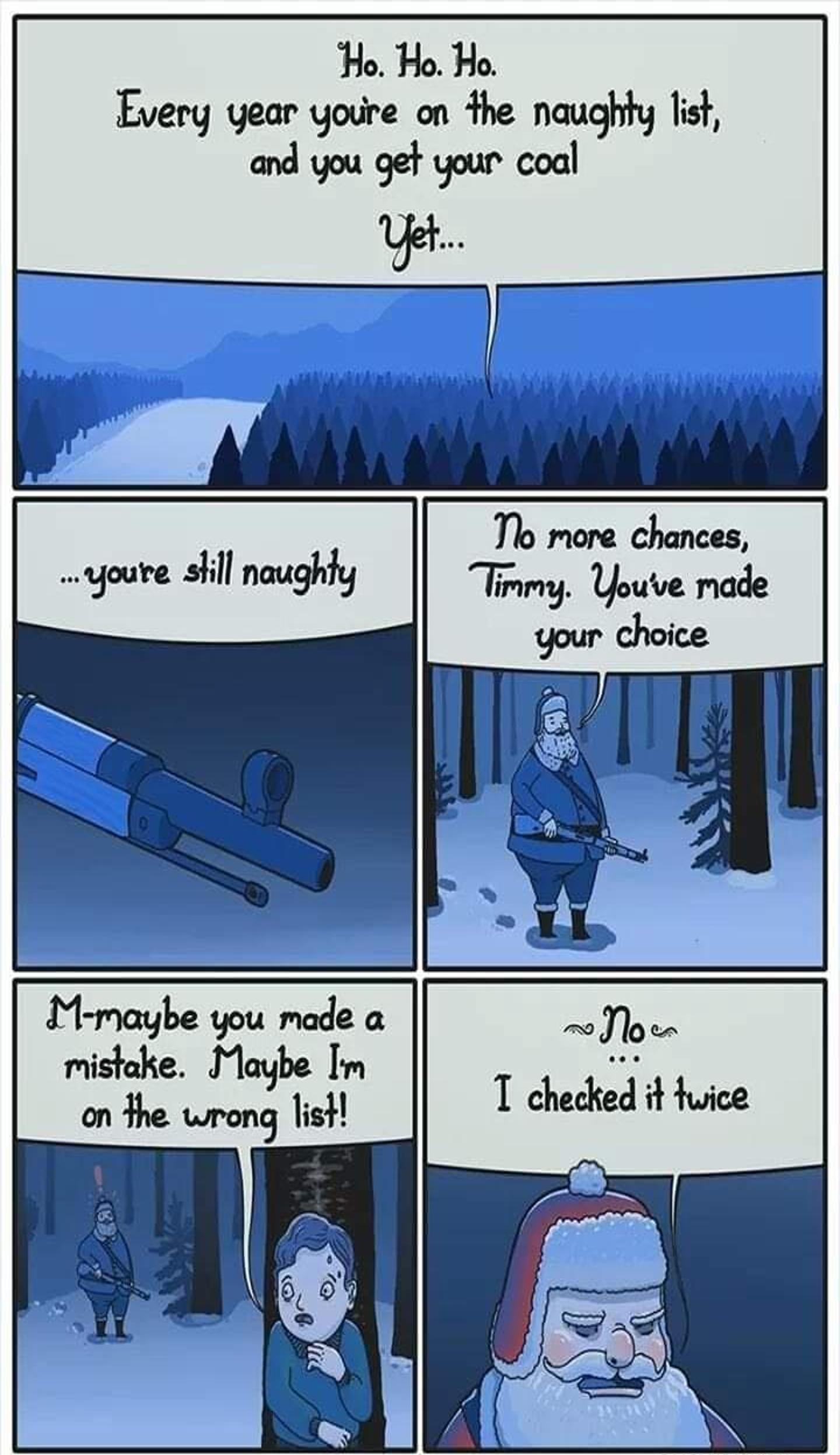 Ho Ho Ho Every year youre on the naughty fist and you get your coal