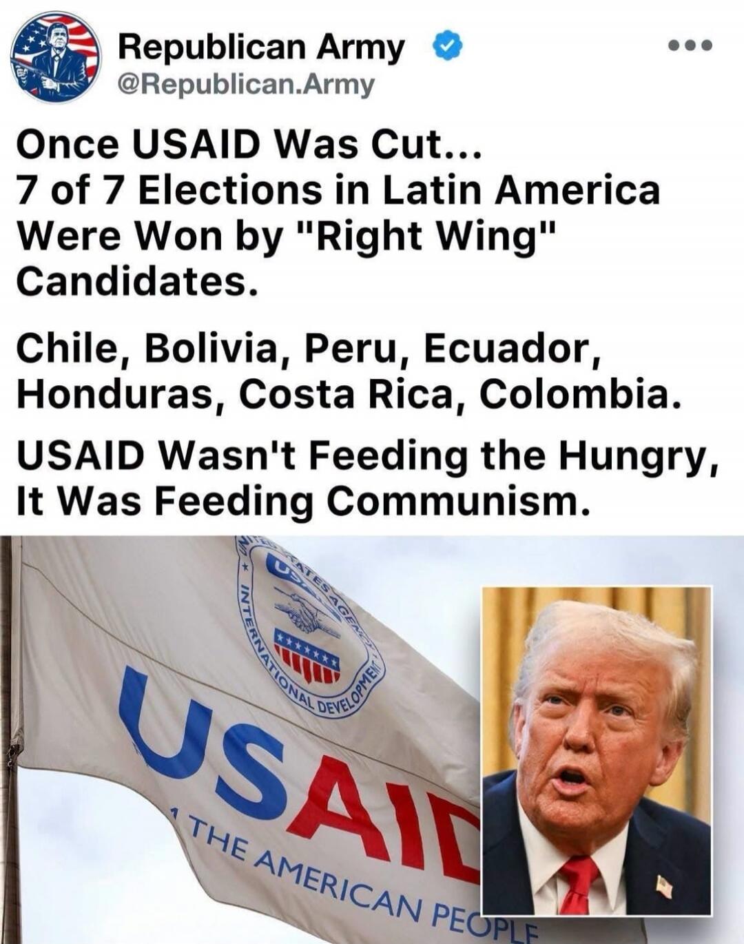 Once USAID Was Cut... 7 of 7 Elections in Latin America Were Won by 