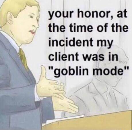 your honor, at the time of the incident my client was in 