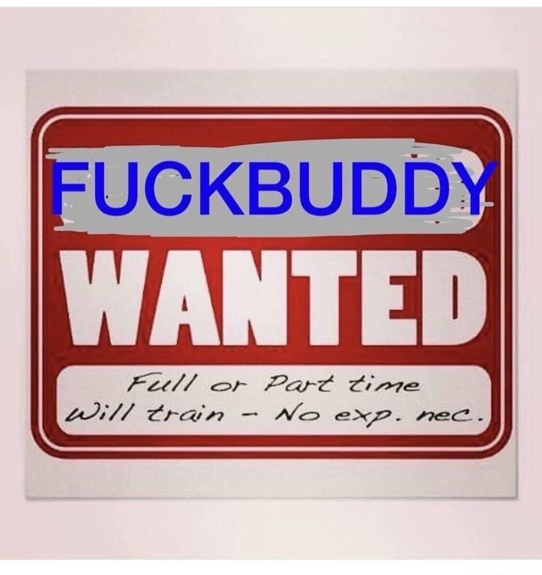 FUCKBUDDY
WANTED
Full or Part time
Will train – No exp. nec.