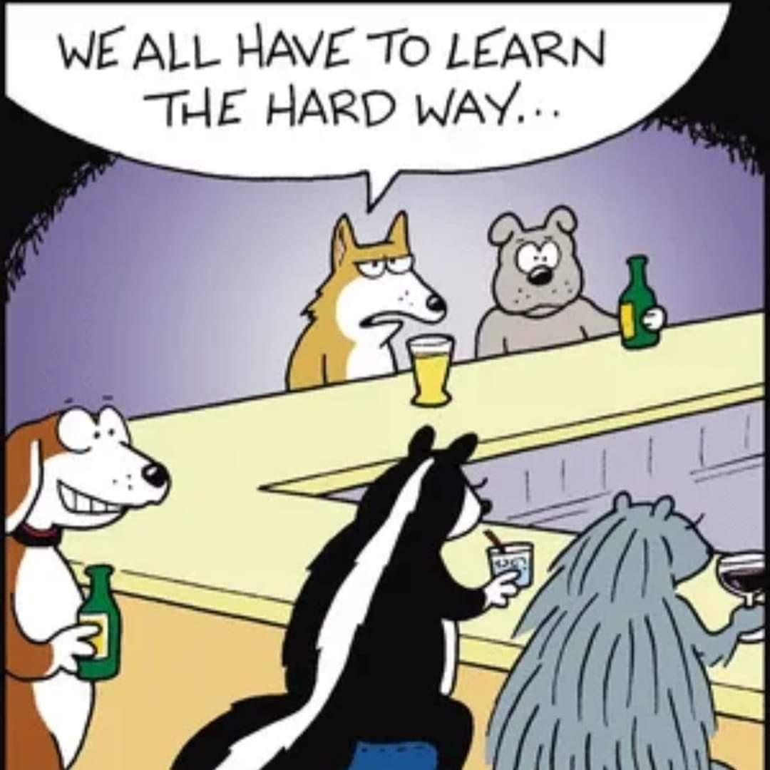 WE ALL HAVE TO LEARN THE HARD WAY