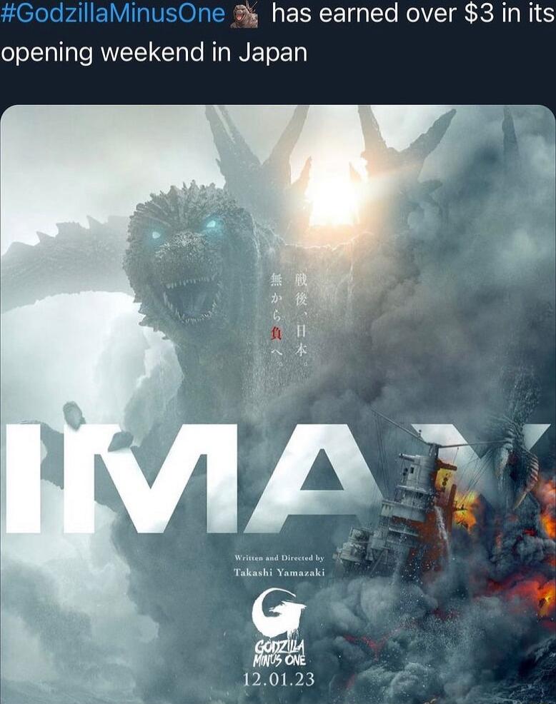 has earned over 3 in its opening weekend in Japan y Al g 120123