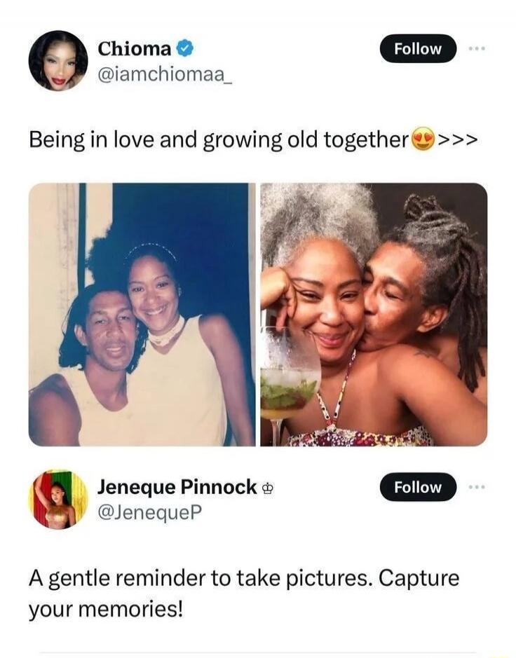 Being in love and growing old together. A gentle reminder to take pictures. Capture your memories!