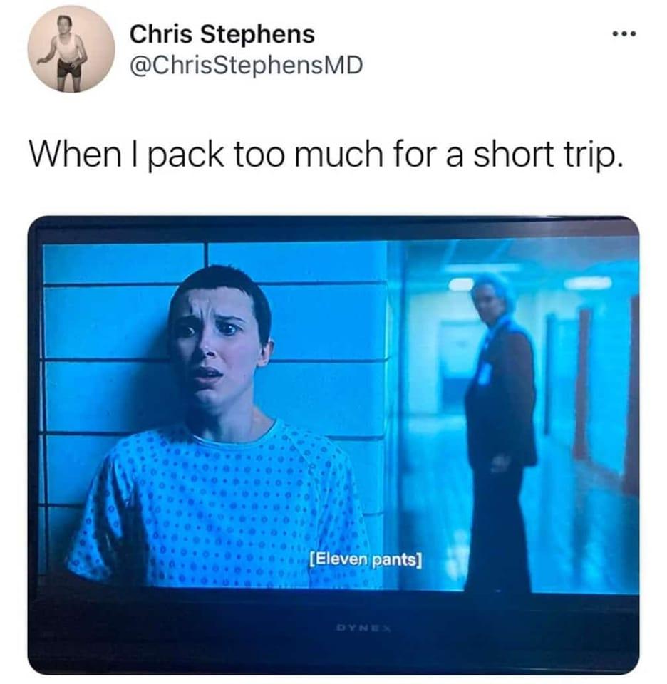 L Chris Stephens ChrisStephensMD When pack too much for a short trip