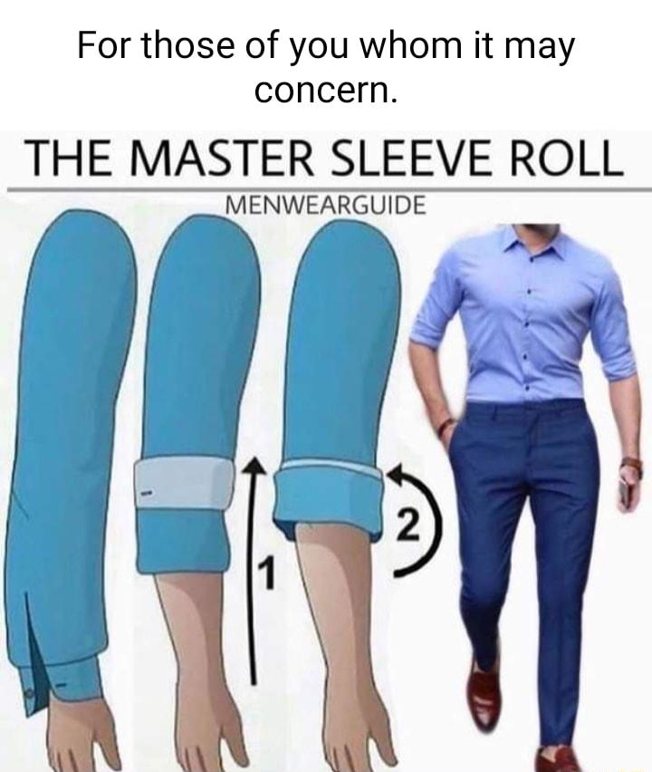 For those of you whom it may concern THE MASTER SLEEVE ROLL MENWEARGUIDE