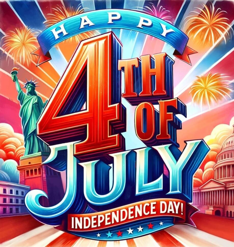 HAPPY 4TH OF JULY INDEPENDENCE DAY!