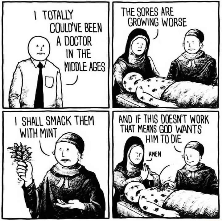TOTALLY COULDVE BEEN A DOCTOR IN THE MIDDLE AGES THE SORES ARE GROWING WORSE AND IF THIS DOESNT WORK THAT MEANS GOD WANTS HIMTODIE