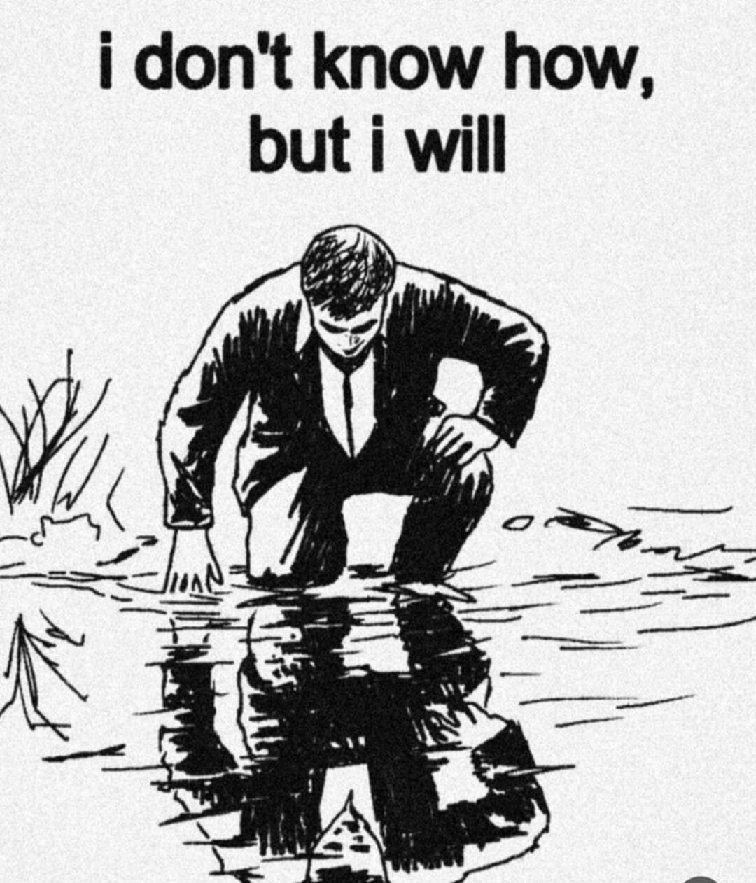 i don't know how, but i will