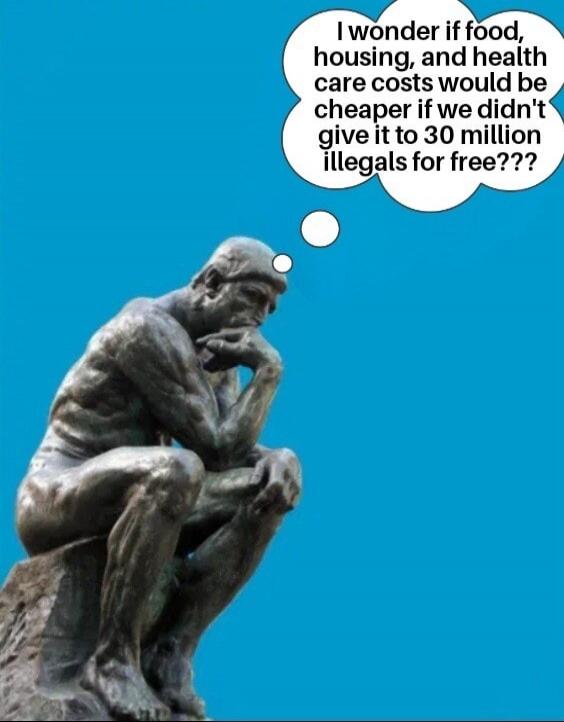I wonder if food, housing, and health care costs would be cheaper if we didn't give it to 30 million illegals for free???