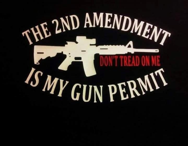 THE 2ND AMENDMENT IS MY GUN PERMIT. DON'T TREAD ON ME.
