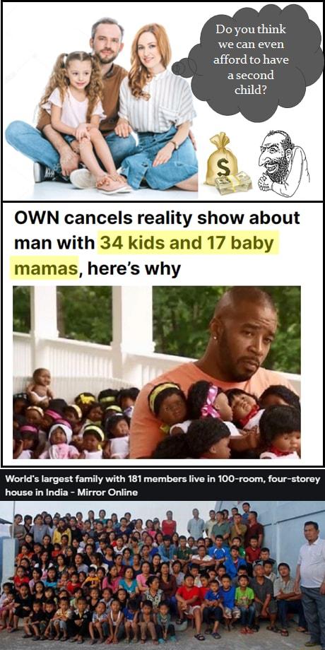 Doyouthink Ry p afford to have asecond OWN cancels reality show about man with 34 kids and 17 baby mamas heres why