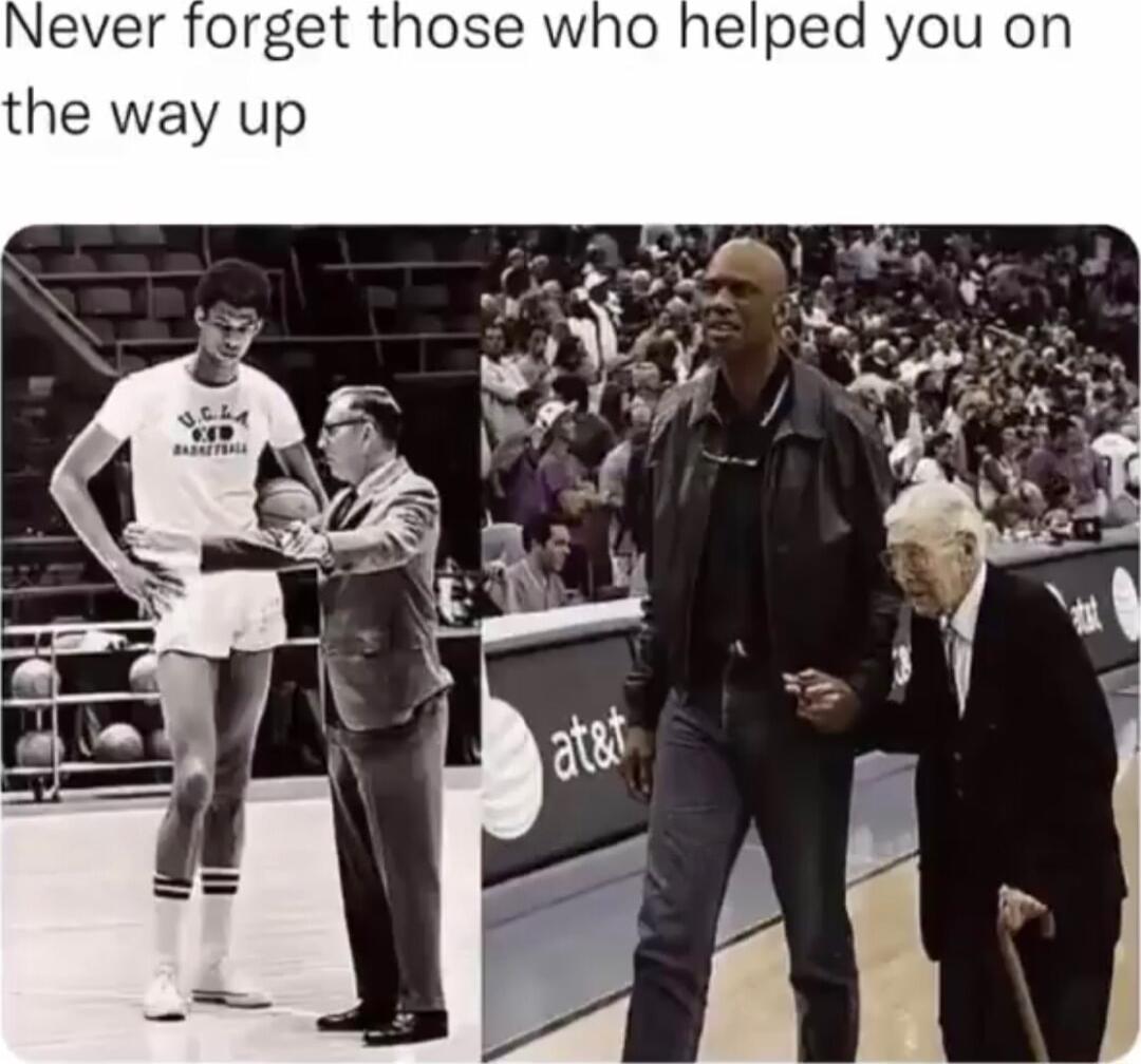 orget those who helped the way up