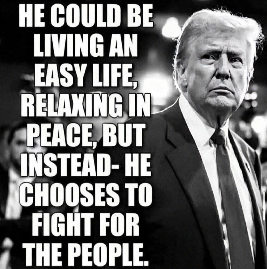 HE COULD BE LIVING AN EASY LIFE, RELAXING IN PEACE, BUT INSTEAD- HE CHOOSES TO FIGHT FOR THE PEOPLE.