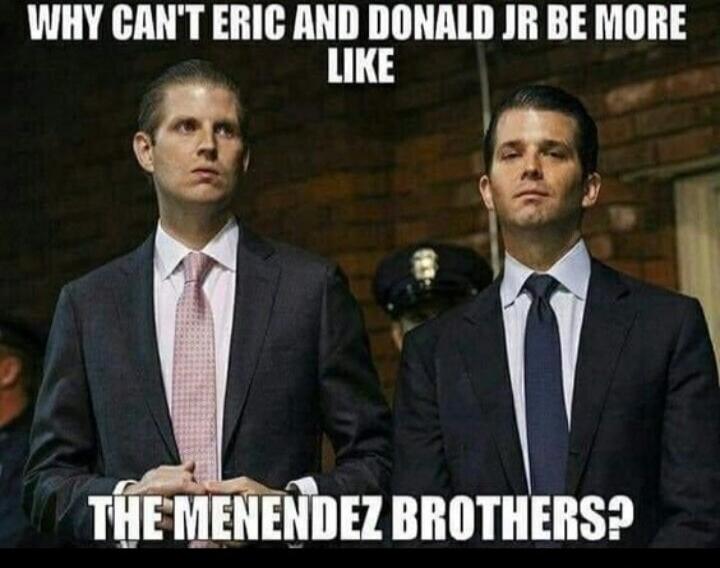 WHY CAN'T ERIC AND DONALD JR BE MORE LIKE THE MENENDEZ BROTHERS?