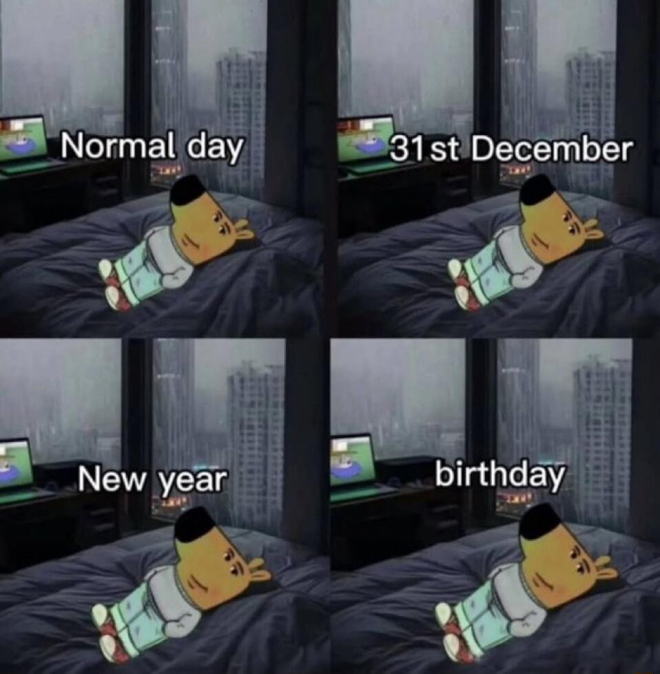 Normal day
31st December
New year
birthday