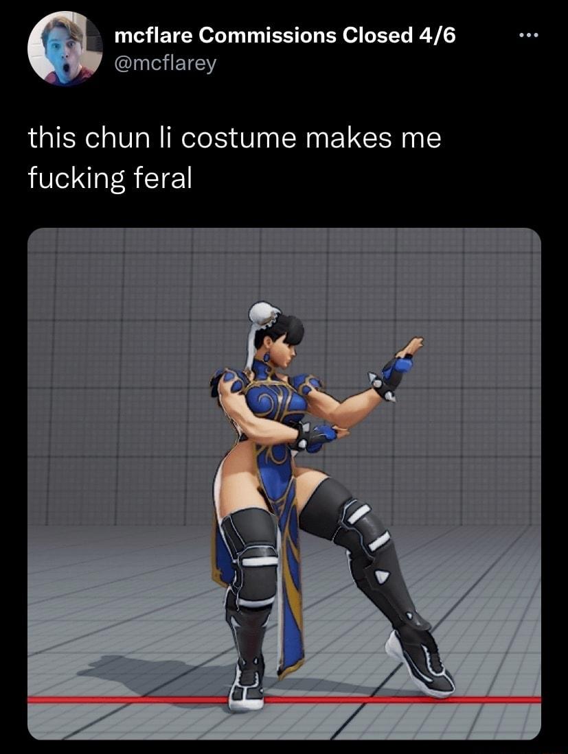 mcflare Commissions Closed 46 mcflarey this chun li costume makes me fucking feral