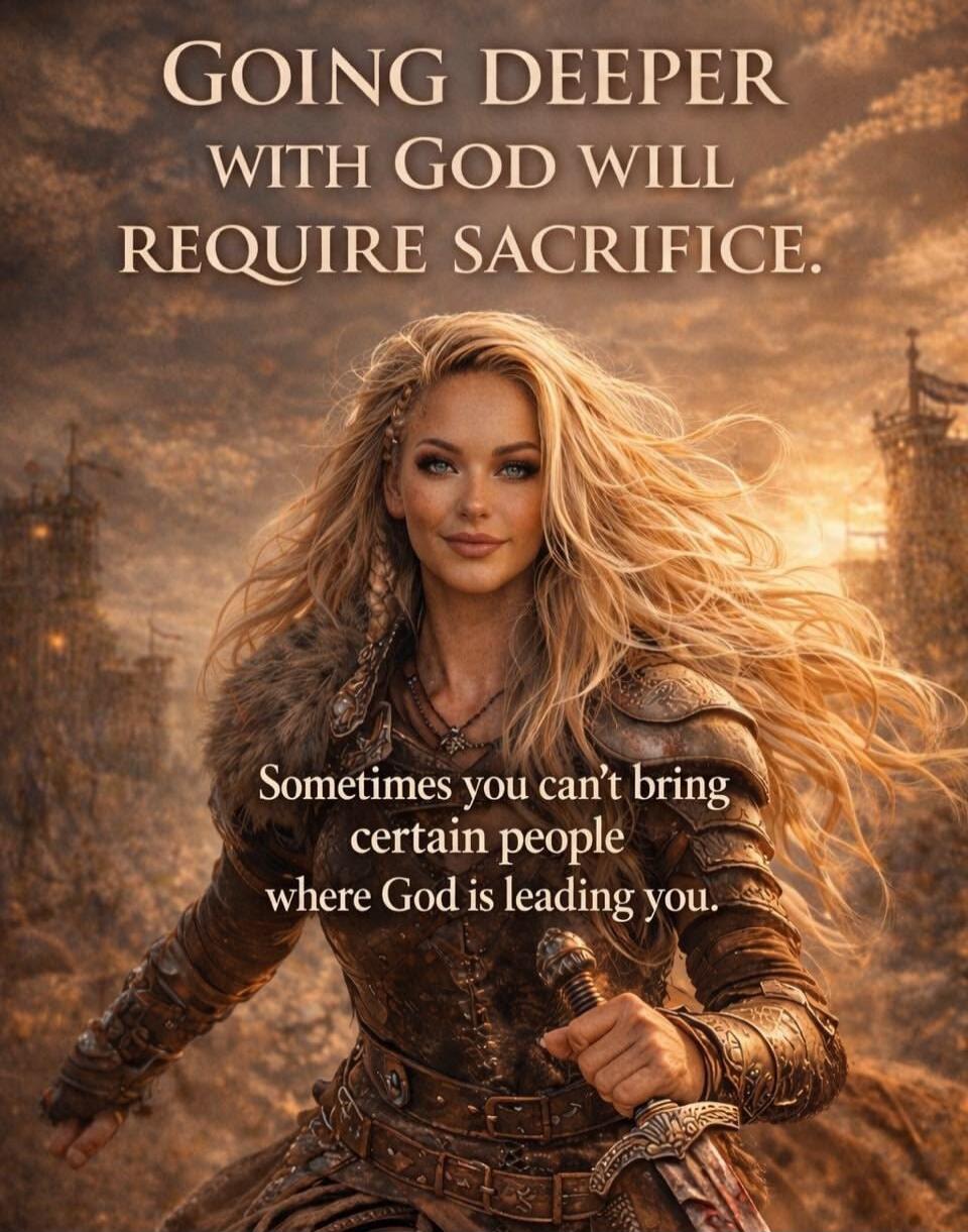 GOING DEEPER WITH GOD WILL REQUIRE SACRIFICE. Sometimes you can't bring certain people where God is leading you.