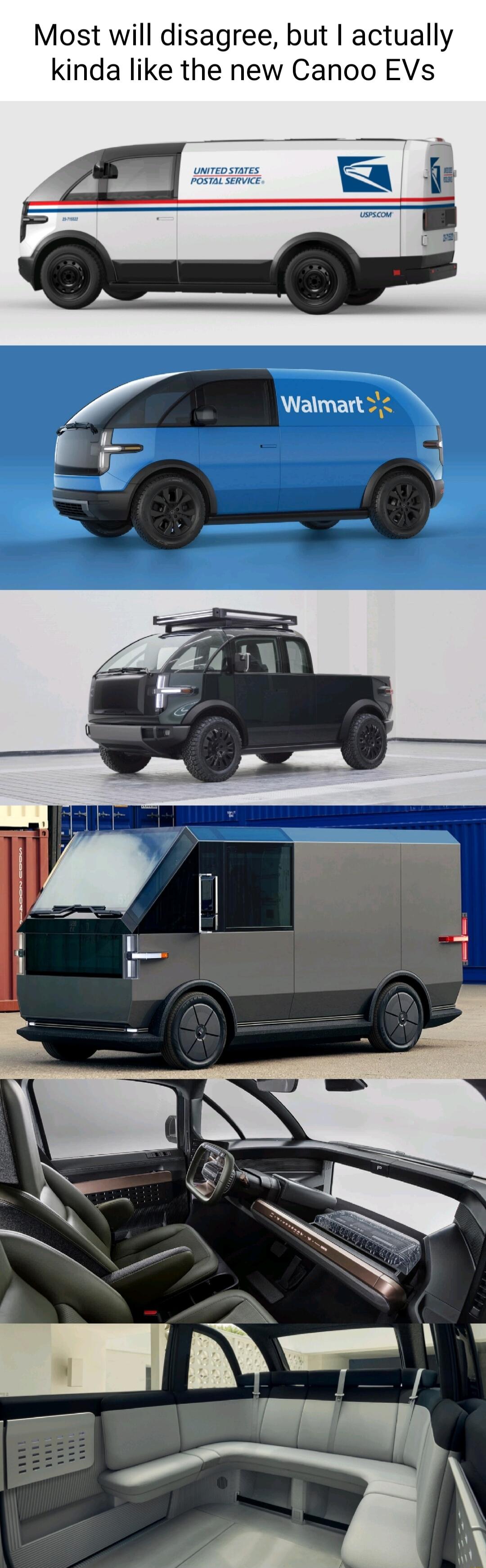 Most will disagree but actually kinda like the new Canoo EVs