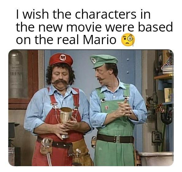 wish the characters in the new movie were based on the real Mario 9